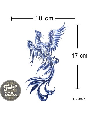 Yarı Kalıcı Dövme Yarım Kol Anka Kuşu Geçici Dövme GZ-857