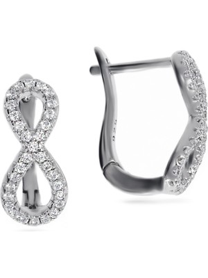 Kadın Sonsuzluk Model Gümüş Küpe