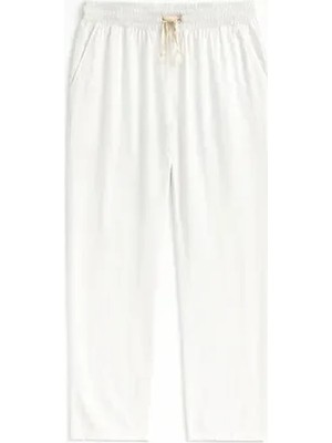 Luxe Erkek Baggy Keten Karışımı Rahat Pantolon Bol Paça Yeni Sezon