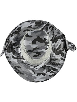 Kamuflaj Fileli Ense Korumalı Fötr Şapka