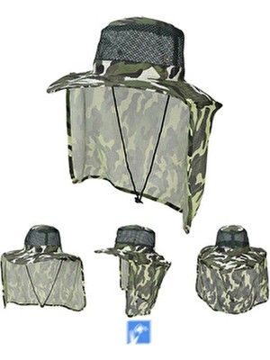 Rüzgar Geçirmez Kamuflaj Dağcı Şapka   ( 56-58 cm )