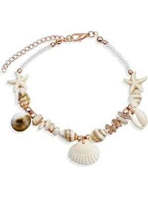 Klips Concept Kadın Kullanıcılar İçin Çok Renkli Deniz Objeleri Halhal Pirinçten Yapılmış Şık Aksesuar