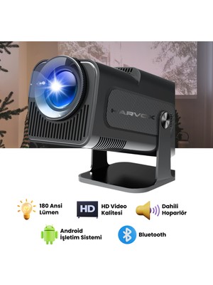 HY320 Mini Projeksiyon Cihazı Taşınabilir Android Sistemli Wifi HDMI USB Destekli Projektör