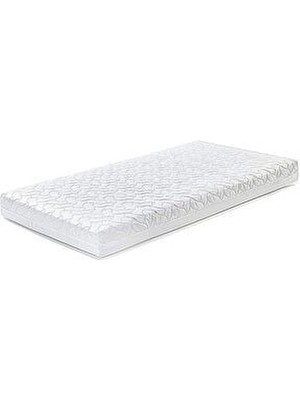 Heyner Oyun Parkı Yatağı 70 x 130 cm Alezli Sünger Yatak 10CM Beyaz Renk Konforlu Bebek Yatağı