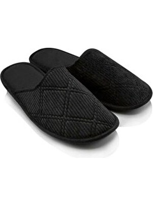 Comfort Uniseks Siyah Ev Terliği Rahat Hediyelik Çeyizlik Misafir Terliği 37-45