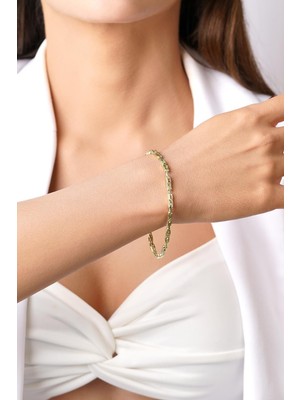 Fiyonk Kuyumculuk 14 Ayar Altın Kraliçe Zincir Bileklik