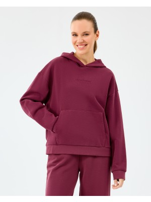 Skechers W Essential Hoodie Sweatshirt Kadın Bordo Sweatshirt S2610013-3877