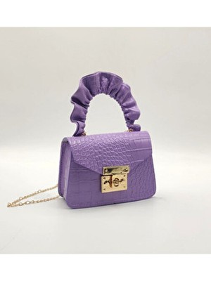 Max Kids Kız Çocuk El ve Omuz Çantası Suni Deri Düz Desenli Şık Görünüm