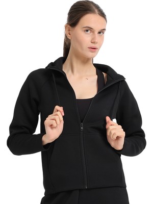 Peoria Kadın Siyah Günlük Stil Eşofman Üstü 25KK1048-SYH