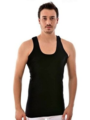 6'lı Klasik Askılı Erkek Atlet %100 Pamuk Penye Beyaz Atleti PRA-1372809-383149