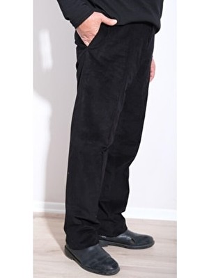 Versoperro Erkek Kadife Pantolon 44 Beden Dokulu Desen ile Regular Fit Siyah Renkli Şık Model