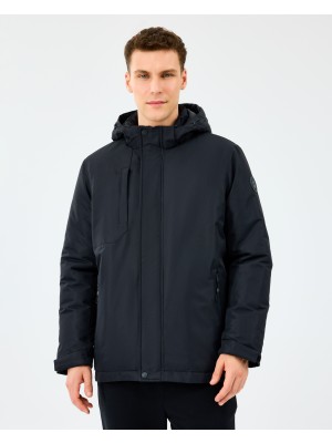 Skechers M Coated Jacket Erkek Siyah Mont S242046-3817