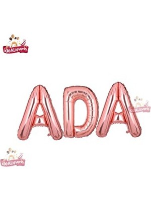 Kişiye Özel Rose Gold Isim Folyo Balonu Doğum Günü Folyo Balon Set 36CM Isim Balon