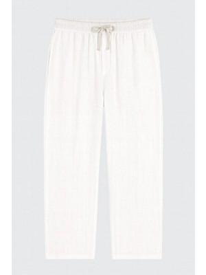 Comforted Erkek Keten Görünüm Rahat Pantolon Bol Paça Yeni Sezon