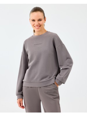 Skechers W Essential Crewneck Sweatshirt Kadın Gri Sweatshirt S2610011-3920