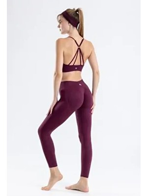 Çapraz Sırt Detaylı Ayar Askılı Destekli Seamless/dikişsiz Spor Büstiyer Tayt Takım