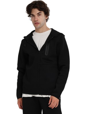 Arvada Erkek Siyah Günlük Stil Eşofman Üstü 25KE1007-SYH