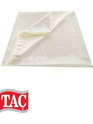 Taç Kalın Dokulu Saten Güneşlik Perde Ekru Renk Her Tüle Uygun Pilesiz Düz Desen