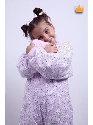 2.5 Tog Premium Kalite Kalın Elyaf Dolgulu Uzun Kollu 2-9 Yaş Kız Erkek Çocuk Uyku Tulumu