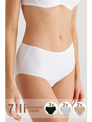 7'li Ekonomik Paket 2073 Maxi Cut Pamuklu Basic Külot
