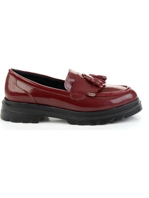 Bordo  Kadın Loafer Ayakkabı K01823060898