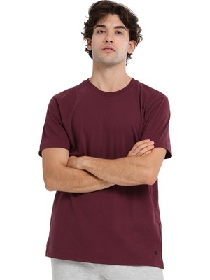 Bow Erkek Bordo Günlük Stil T-Shirt 25KE1016-BRD