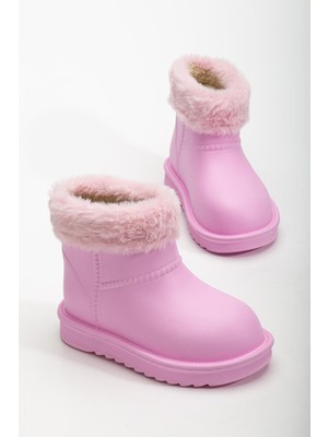 Pabuçland Su Geçirmez Içi Komple Kürklü Anne Kız Ev Botu Suni Deri Rahat Kullanım