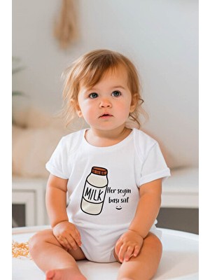 %100 Pamuk Kısa Kollu Bebek Body