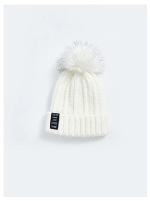 Lcw Accessorıes Ekru Ponpon Detaylı Kız Çocuk Bere