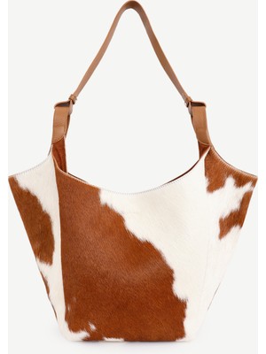 Tay Tüyü Deri Omuz Çantası