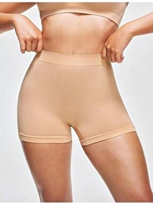 Boxer Toparlayıcı Iz Yapmayan Örme Boxer (Ten Rengi)