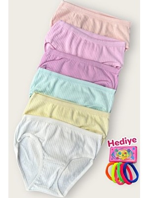 6 Adet Fitilli Kız Çocuk Külot