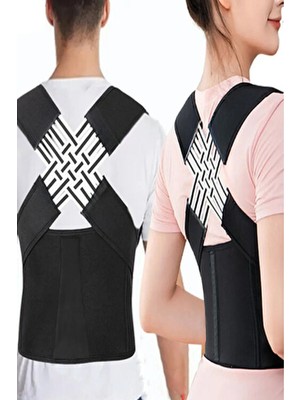 Antreman Spor Unisex Kadın ve Erkek Dik Duruş Düzeltici Korse, Sırt Omuz Korsesi