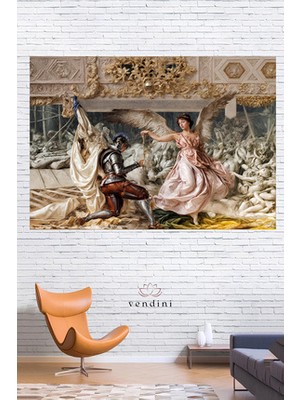 Muhteşem Rönesans Eserleri  Duvar Örtüsü Duvar Halısı Wall Tapestry