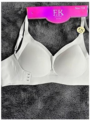 F.K. Fk Dikişsiz Lazer Kesim Gri Sütyen Bralet Tasarımı ile Gün Boyu Destek