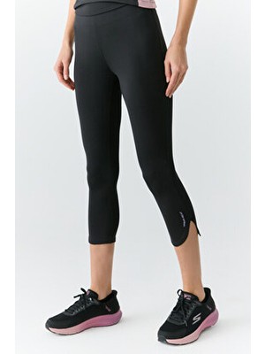 Lydıa Kadın Yumuşacık Siyah Tayt XS Beden Yırtmaç Detaylı Ek Özellikler Sunar