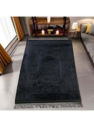 Hediyelik Çeyizlik Lüks Kalın Yumuşak Peluş Kaymaz Taban Özellikli Seccade
