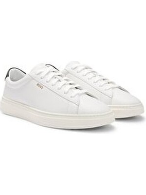 Boss Parlak Deri Unisex Spor Ayakkabılar Logo Detaylı Nefes Alabilir Yapı ile Koşu ve Yürüyüş İçin İdeal