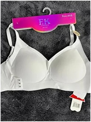 F.K. Fk Dikişsiz Lazer Kesim Hayalet Sütyen 95B Beyaz Dokuma Kumaş Minimizer Kaplı Bralet