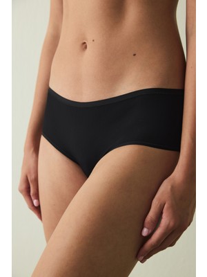 Siyah Essentials Düşük Bel Hipster Külot