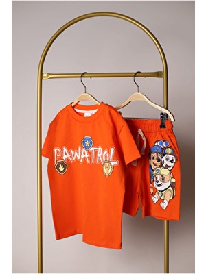 Arya Nisa Kids Paw Patrol Erkek Çocuk Şortlu Alt-Üst Takım Yaz Temalı Esnek Kısa Kol 7-8 Yaş