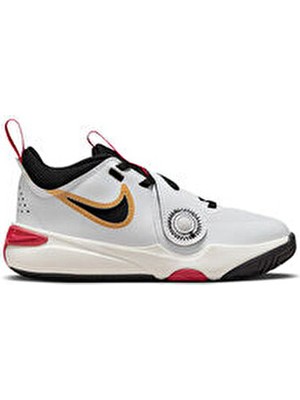 Nike Çocuk Basketbol Ayakkabısı Team Hustle D 11 DV8994-104 Beyaz Mikrofiber Dış Materyal Normal Bilekli