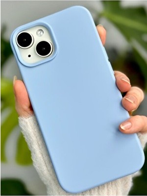 Iphone 13 - 14 - 15 Uyumlu Içi Kadife Leke Tutmaz Sıvı Silikon Lansman Kılıf