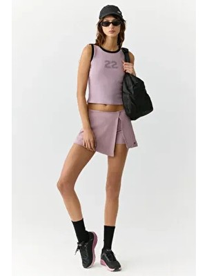 Faya Kadın Şortlu Envelop Etekli Yumuşacık Gül Kurusu Etek