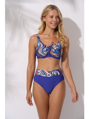 Pars Ayarlanabilir Askılı Çıkarılabilir Kaplı Balenli Toparlayıcı Bikini Takımı
