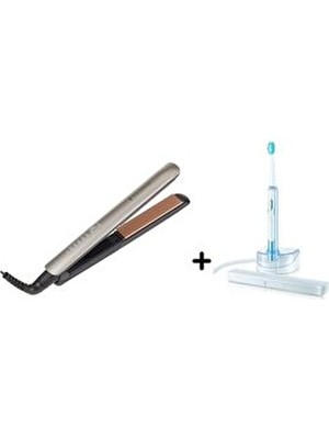 Avantajpaketi S8590 Pro Keratin Bakım Seramik Plaka Düzleştirici+Sonicfresh Ultra Temizlikdişfırçası