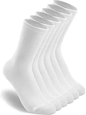 6 Çift Pamuklu Tenis Çorap Soket Boy - Unisex