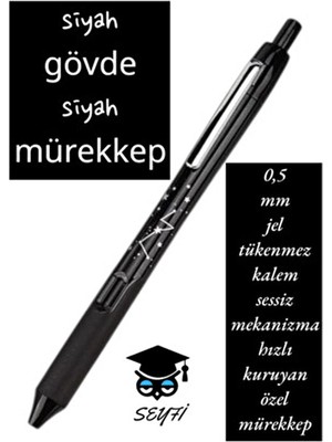 0,5 mm Jel Tükenmez Kalem Akıcı Hızlı Kuruyan Mürekkep Writech Amerikan Marka Sessiz Kalem