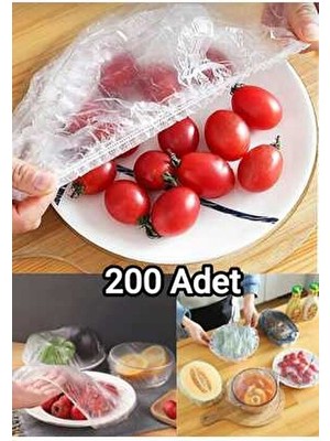 lawrenceshop 200 Adet Tazeliği Koruyan Çok Amaçlı Plastik Tencere ve Tabak Bonesi Kapak