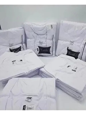 Tutku İç Giyim Erkek Beyaz Atlet Penye Pamuklu Dokuma Kumaş ile Rahat Kalıp Yazlık Kullanım